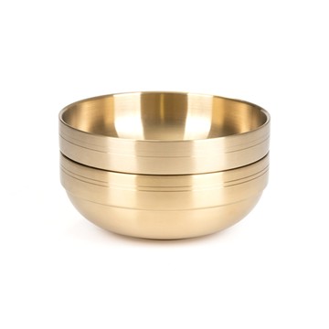 Kitchen Art 錦上添花 鈦雙層麵碗 中  2個  黃金