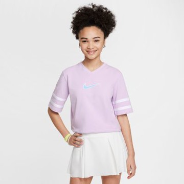 NIKE 短袖上衣 童裝 大童 女童 G NSW SS TOP GX STAR 紫 HJ3343-537
