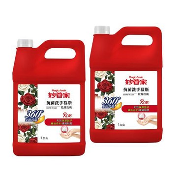 妙管家 抗菌洗手慕斯一加侖-乾燥玫瑰(2入)