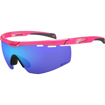 《Wensotti 威騰運動太陽眼鏡》wi6840-BR-SF04 亮螢光淺紅