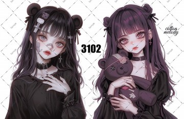 original sticker o.3102 人物貼紙 原創貼紙 cotton melody