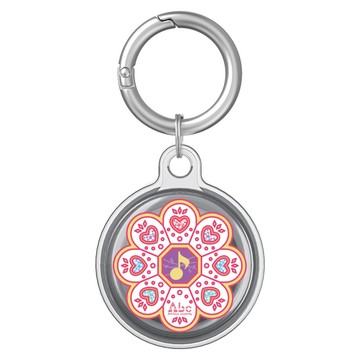 反骨創意 Airtag 彩繪全包式TPU保護套 音符環  1個  透黑色