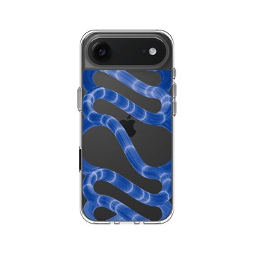 iPhone Air Clear Case（相機按鈕） 透明 - Arnaud Pfeffer - 藍色迴紋