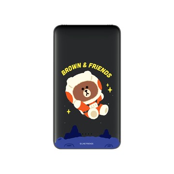 【正版授權】LINE FRIENDS經典-太空裝熊大雙線快充10000mAh行動電源