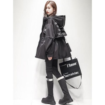 韓版工裝風衣外套女中長款修身顯瘦2025新款高級感沖鋒衣女款收腰