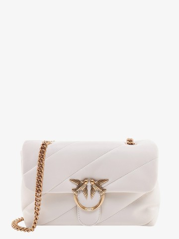 Matelassé leather shoulder bag with iconic love birds buckle - PINKO - gender_Woman