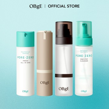[OBgE] 簡單四步 素顏霜全套組 多效凝露+素顏霜+定妝噴霧+ 多合一洗卸慕斯