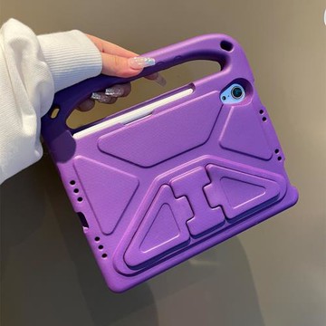 2025紫色折疊支架適用蘋果ipad11平板保護套mini7/6手提air6/7/5/4帶筆槽pro11寸兒童ipad10防摔全包13寸迷你
