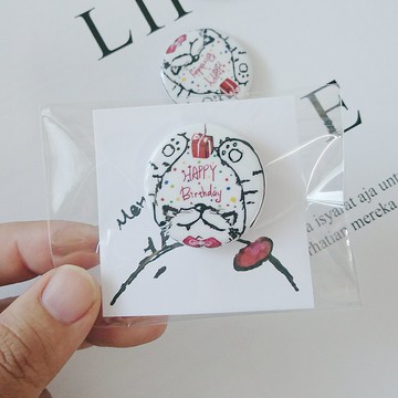 貓咪愛抱抱系列-5款各1  手繪  胸章別針徽章 新年 生日 聖誕節