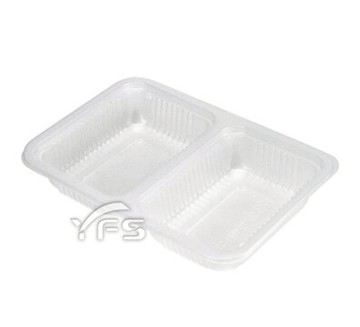 PC-1499-27封口食品盒(雙格底)(PP) (糖果/捲心酥/點心盒/餅乾/方型塑膠盒/甜點)【裕發興包裝】LC013