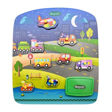 Crayola 繪兒樂 早教創意啟蒙 趣味蓋印塗鴉木拼圖  1組  8