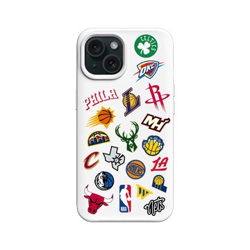 iPhone 15 SolidX 白 - NBA - Mix Logos