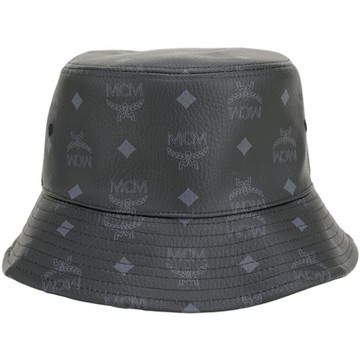 MCM Visetos 經典老花塗層帆布漁夫帽(黑色)