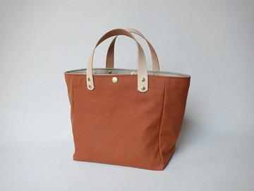 簡約手提袋・S・復古橘 內裡更新為卡其