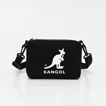 KANGOL 帆布小側包 黑-6255870220
