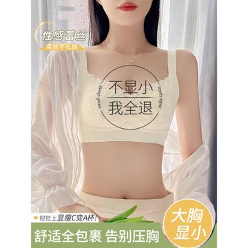 內衣女大胸顯小胸全罩杯薄款舒適收副乳聚攏防下垂性感蕾絲文胸罩