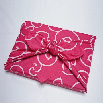 京都風呂敷包巾-唐草-二巾(粉)