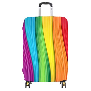行李箱保護套  M(22~25吋)  彩虹緞帶