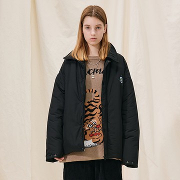 MOKACME VIBE 21AW新品設計保暖充棉蓬鬆感廓形刺繡棉衣外套 男女