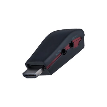 HDMI公 - VGA母 HDMI TO VGA + Audio影音轉接器 附電源孔/黑