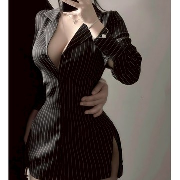 8008【❤︎性感收腰襯衫❤︎】M-XL大尺碼 禁慾系 職業套裝 襯衫女 襯衫套裝 長袖 面試服裝 學生制服 秘書