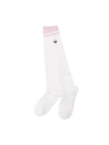 Cotton Blend Embroidered Bucket Bear Knee Socks [Pink] (G6LAX25132PIX)