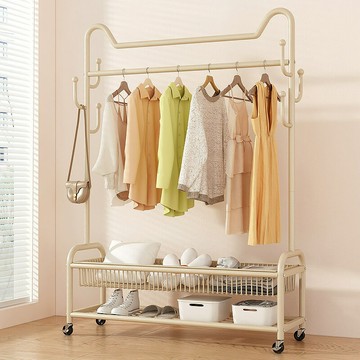 【含稅/免運】 衣架落地臥室掛衣架可移動帶輪家用室內網紅輕奢晾衣架簡易衣帽架