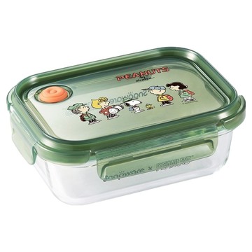 Corelle Brands 康寧餐具 Snapware SNOOPY 露營趣耐熱玻璃保鮮盒  660ml  1個