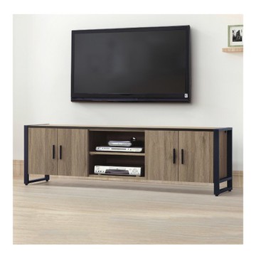 【MUNA 家居】鐵框灰橡6尺電視櫃/長櫃(T102)(共兩色)灰橡色