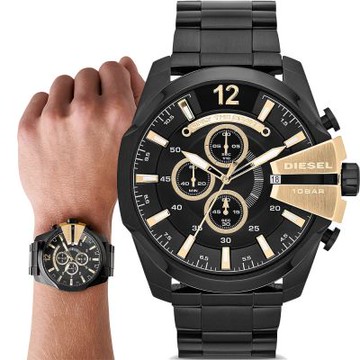 DIESEL Mega Chief 大錶徑粗獷三眼計時手錶 男錶 新春開運 送禮首選-51mm DZ4338