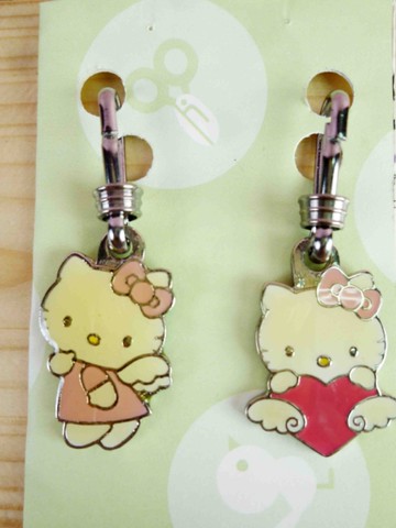 【震撼精品百貨】Hello Kitty 凱蒂貓~KITTY吊飾拉扣-天使2入