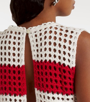 Farm Rio Striped crochet cotton vest