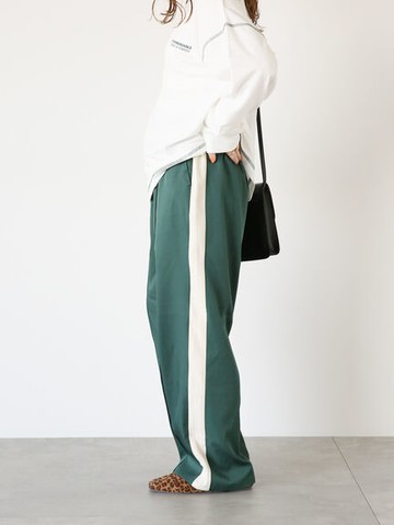 配色側邊線設計直筒運動褲(FF33L0F0380) - ehka sopo