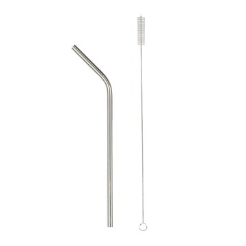 貝印 Kai st吸管清潔刷組(彎) 輕鬆清潔彎曲吸管 保持飲用衛生  1入  不鏽鋼