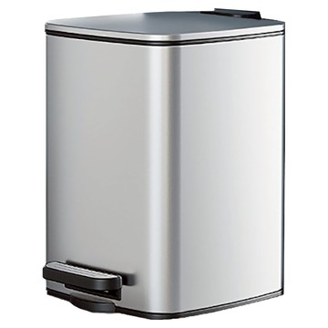 小麥購物 大容量腳踏式不銹鋼垃圾桶 L1288 10L  砂光銀  1層