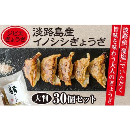 ふるさと納税 兵庫県 淡路市 淡路島産イノシシぎょうざ大判30個セット