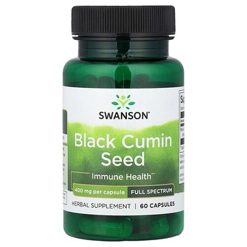 Swanson Vitamins, 黑小茴香籽，多面，400 毫克，60 粒膠囊