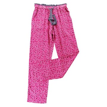 夏季甜美少女薄款居家褲莫代爾女家居褲印花長褲心形圖案休閑睡褲