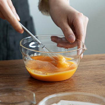 日本霜山 耐熱玻璃調理碗3件組(附導流口)