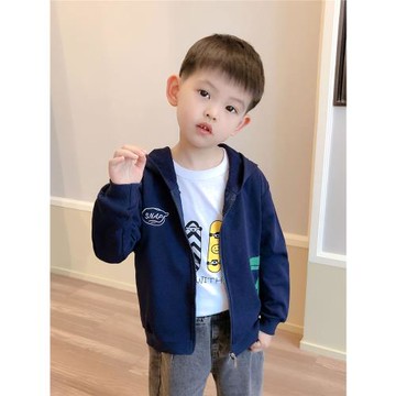 純棉連帽開衫春秋薄款運動外套