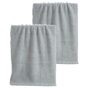 SOG購物 珊瑚絨毛巾35 x 75 灰色  2條