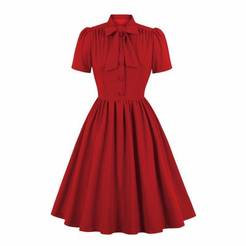ワンピース レディース 春夏 ドレス 50年代 レトロワンピース