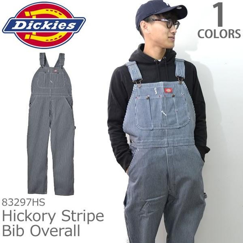 (ディッキーズ)Dickies オーバーオール 83-297 83297 HICKORY STRIPE ヒッコリー ストライプ つなぎ 作業 - 1