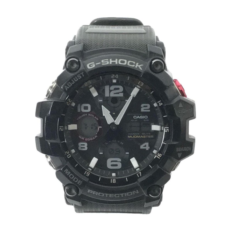 ソーラー腕時計・G-SHOCK/デジアナ/ラバー/BLK/GRY/SS | LINEショッピング