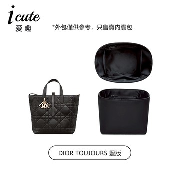 【拉鏈款綢緞內膽包】適用於 Dior Toujours豎版小號/中號內袋中袋 迪奧手袋輕薄防水尼龍收納包中包撐 內襯包