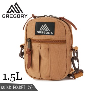 【GREGORY 美國 1.5L QUICK POCKET S 斜背包《焦糖棕》】65469/側背包/腰包/休閒包/臀包/兩用包