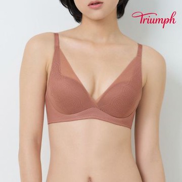雲感塑形系列 托高V型無鋼圈內衣 暖棕