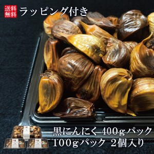 黒にんにく 400gパック＆100gパック 2個セット 福地ホワイト六片種