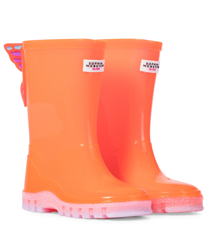 Butterfly rubber rain boots