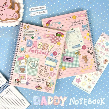 DADDY | Purrkats Notebook 可愛 Meowmory Notebook 螺旋裝筆記本